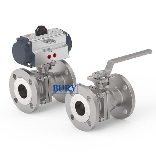 2-piece high platform flange ball valve